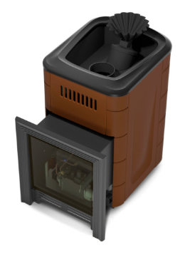 Газо-дровяная печь TMF Таймыр мини 2017 Carbon БСЭ ЗК